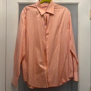 Robert Graham Shirt button down peach and lavender